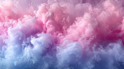 Abundant pink and blue smoke swirling together in a dynamic display