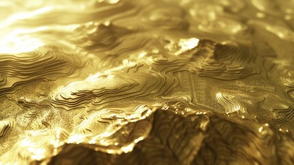 Close up view of a gold plate with a stunning mountain in the background