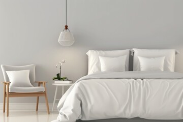 Contemporary and minimalist room setting with clean lines and open space for text inclusion in photo