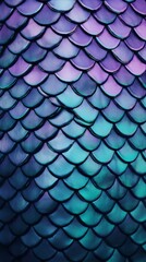 Abstract teal and purple scales evoke a magical and mystical underwater fantasy. 
