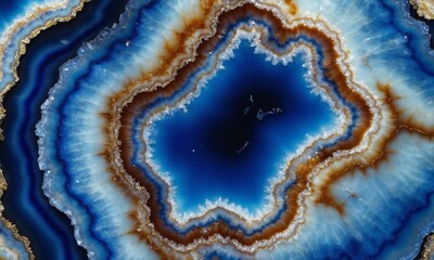 abstract background with blue agate mineral texture and veins in it