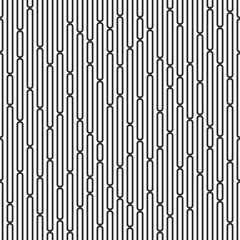 Seamless vector pattern. Striped pattern. Abstract geometric striped background. Rectangles with rounded corners. Black stripes isolated on white background. Monochrome stylish texture. - 778387782