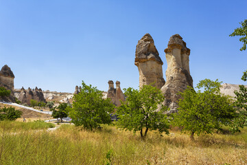 Pasabag, its famous fairy chimneys in Goreme Valley, Cappadocia - 778388373