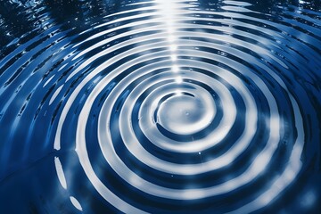 water ripples wave of water drop generative ai