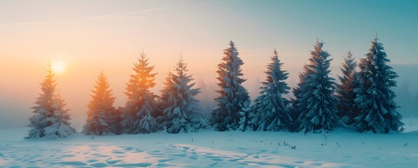 a group of trees covered in snow