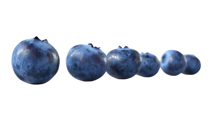Blueberries on Transparent Background PNG