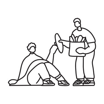 Hand drawn family illustration Outline Drawing Line Art Drawing