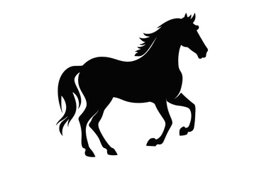 Obraz na płótnie Canvas Horse Silhouette Vector isolated on a white background