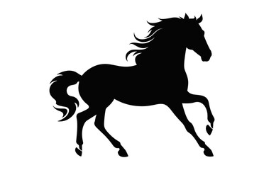 Horse Silhouette Vector isolated on a white background - obrazy, fototapety, plakaty