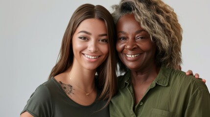 The Loving Mother and Daughter - obrazy, fototapety, plakaty