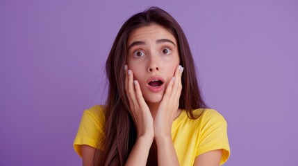 A Woman in Astonished Expression