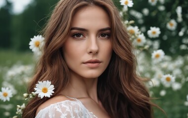 Summer Serenity: Embracing Nature in a Field of White Daisies