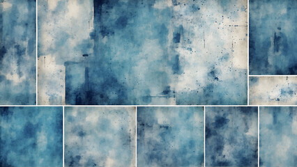Collection of Blue Grunge Background