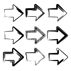 Abstract Ink Brush Strokes Collection: Vector Set