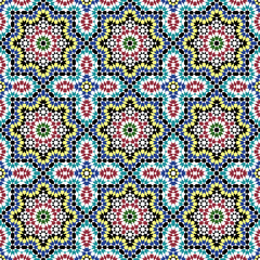 Seamless geometric ornament based on traditional arabic art. Moroccan mosaic Girih style.