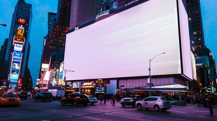 a large billboard on a city street