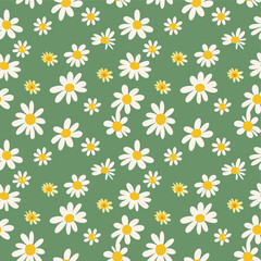 seamless pattern with daisies