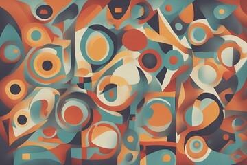 Fototapeta premium Abstract shapes, colors, and patterns