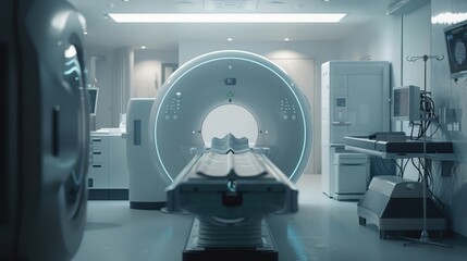 An advanced medical imaging device, utilizing AI algorithms and high-resolution sensors for accurate diagnosis and treatment planning in healthcare settings.