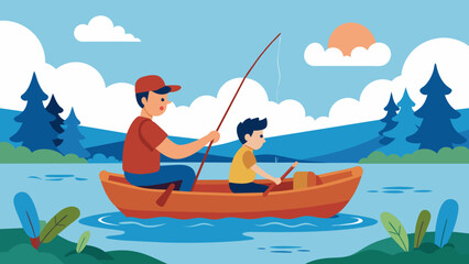 fishing boat vector illustration