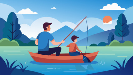 fishing boat vector illustration