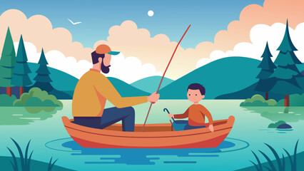 fishing boat vector illustration