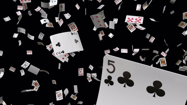 Dynamic Deck Animated Poker Card Transitions From side than explode.