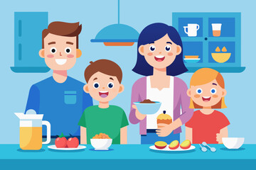 happy family vector illustration