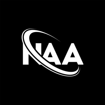 NAA logo. NAA letter. NAA letter logo design. Initials NAA logo linked with circle and uppercase monogram logo. NAA typography for technology, business and real estate brand.