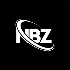 NBZ logo. NBZ letter. NBZ letter logo design. Initials NBZ logo linked with circle and uppercase monogram logo. NBZ typography for technology, business and real estate brand.