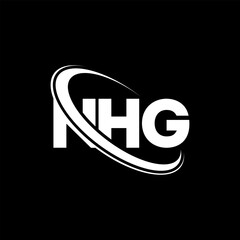 NHG logo. NHG letter. NHG letter logo design. Initials NHG logo linked with circle and uppercase monogram logo. NHG typography for technology, business and real estate brand.
