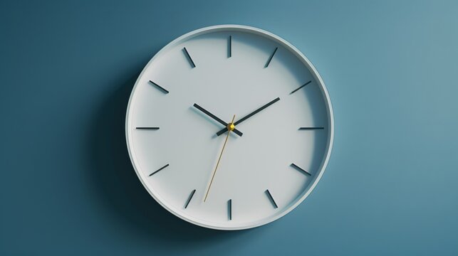 A Minimalist White Wall Clock