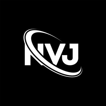 NVJ logo. NVJ letter. NVJ letter logo design. Initials NVJ logo linked with circle and uppercase monogram logo. NVJ typography for technology, business and real estate brand.