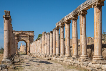 Jerash, Jordan antique archaeological site of classical heritage for tourists