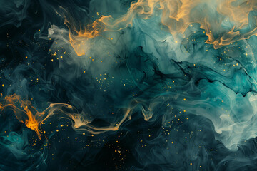 abstract liquid ink flowing or swirl smoke effect, smooth wave background (2)
