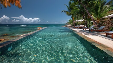 Fototapeta premium Long Pool on Beach