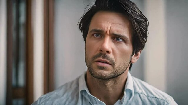 Man Having A Seizure Eye Twitching Nervously 