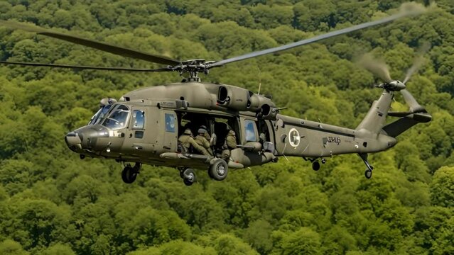 173rd Airborne Brigade UH 60 Helicopter Parachute Jump