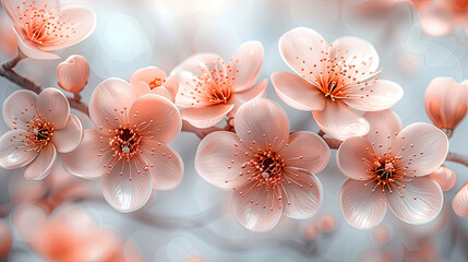 Spring Blossoms, seasonal background, generative ai - 778417146