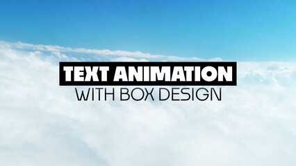 Text Animation With Box Design - obrazy, fototapety, plakaty