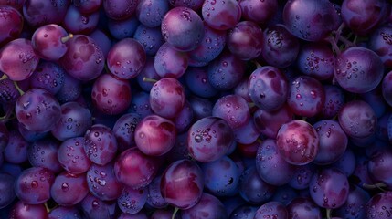 A Collection of Fresh Plums - obrazy, fototapety, plakaty