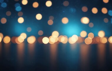 bokeh lights on a dark blue background, bokeh background