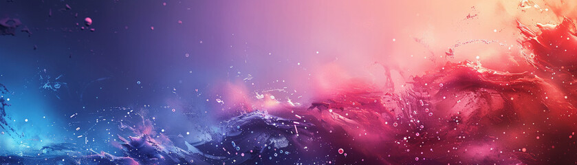 Abstract Pink and Blue Paint Splashes Background - obrazy, fototapety, plakaty