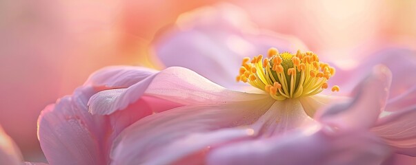 Obraz na płótnie Canvas Nature's Delicate Touch: Exploring the Intricate Petals of a Spring Primrose
