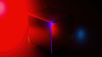 Rainbow light element. Computer generated 3d render