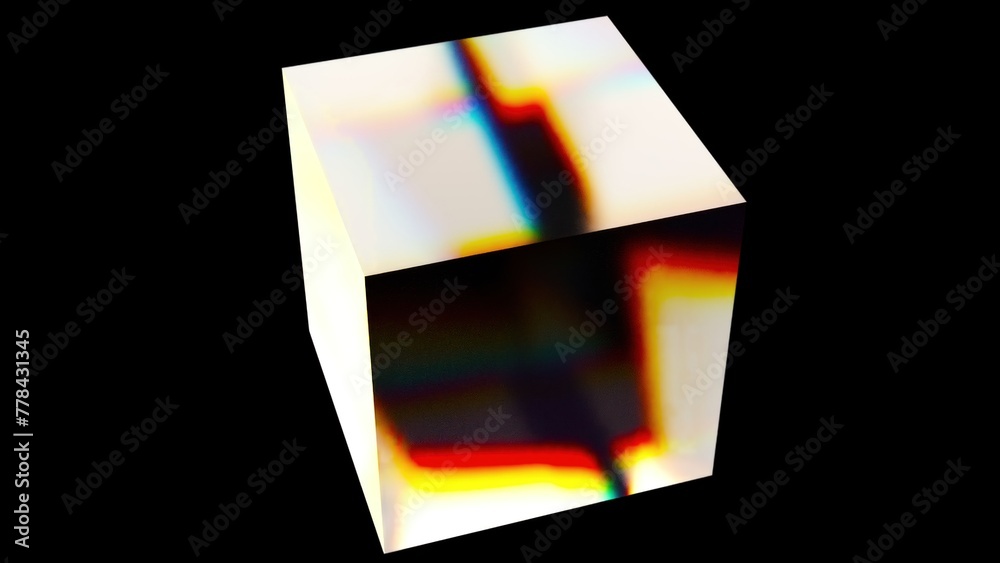 Poster glossy dispersion element. computer generated 3d render