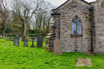 Fototapeta premium old stone church in Heysham