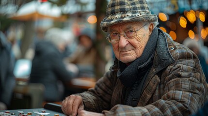 Seniors Playing Cards at a Retirement Home Generative AI