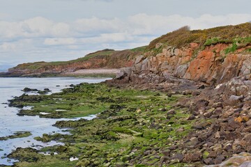 cliffs  and sea in Heysham
