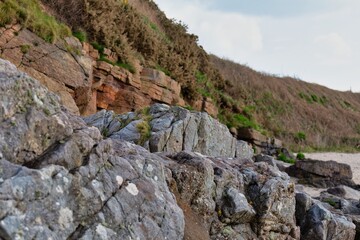 rocks in the coast in Heysham